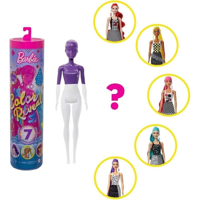 Barbie Color Reveal Renk Değiştiren Renk Bloklu Barbie Bebekler Seri 2