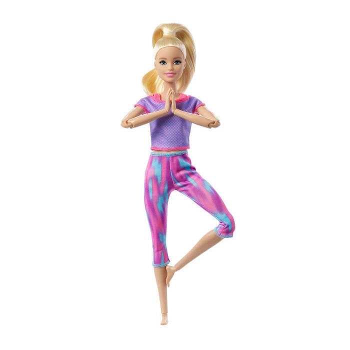 Barbie Sonsuz Hareket Bebeği Sarışın Desenli Taytlı GXF04