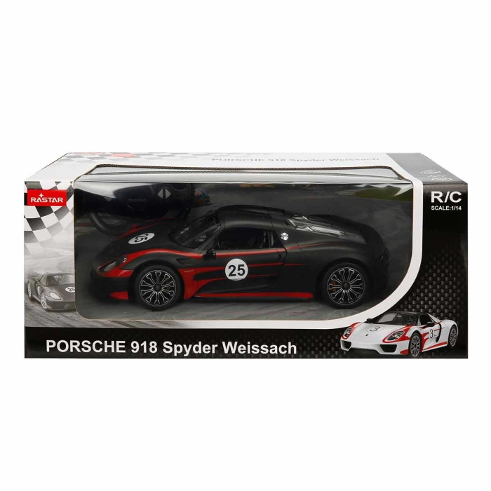 1:14 Uzaktan Kumandalı Porsche 918 Spyder Weissach Işıklı Araba 32 cm. - Siyah