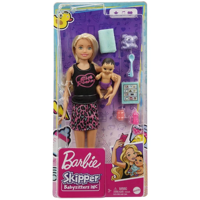 Barbie Bebek Bakıcısı Skipper Oyun Seti GRP10 - Sarı Saçlı