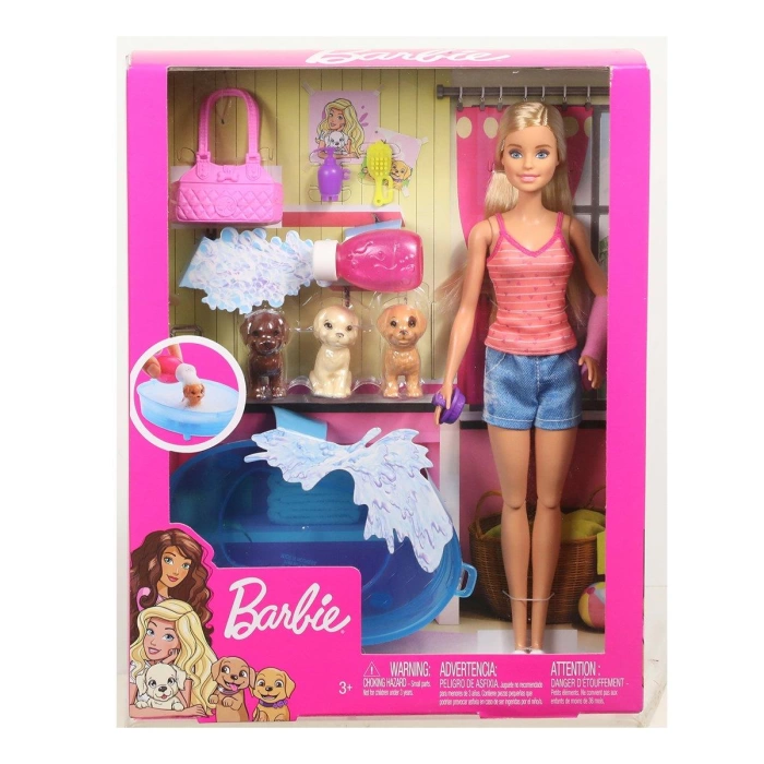 Barbie ve Köpekleri Banyo Keyfinde Oyun Seti GDJ37