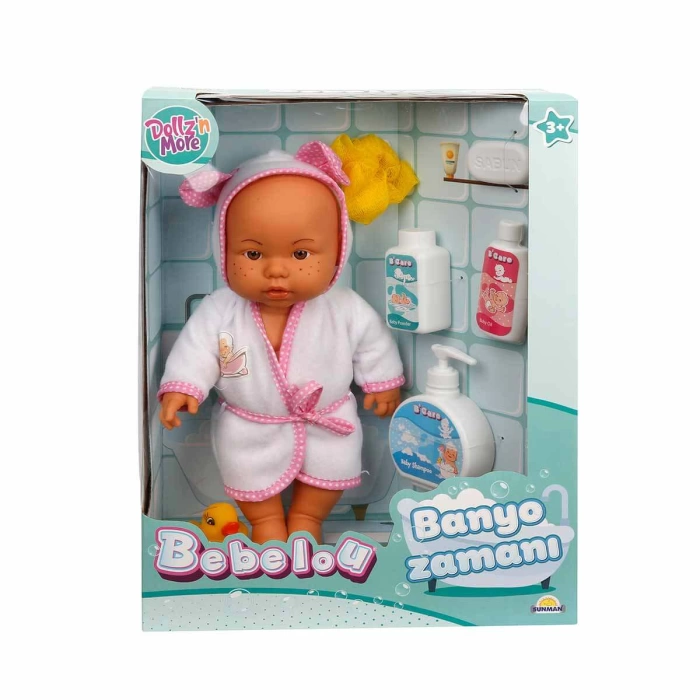 Bebelou Banyo Zamanı Bebek Seti 35 cm. - Pembe