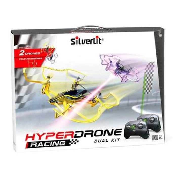 Silverlit-HyperDrone Yarış Büyük Kit 2.4G - 4CH Gyro - Çift Drone ( İç Mekan )