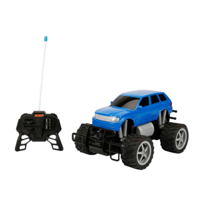 1:18 Uzaktan Kumandalı Jumbo Wheels Usb Şarjlı Araba 26 cm. - Mavi Jeep