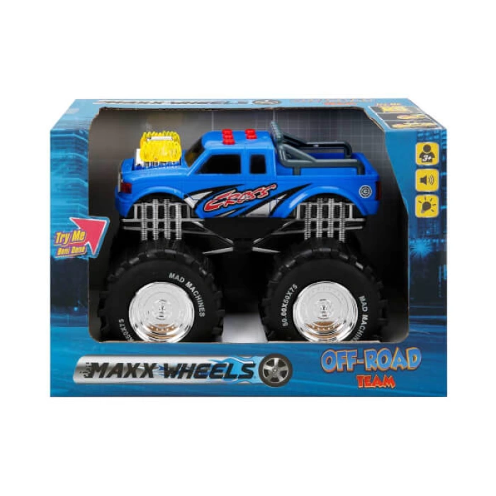 Maxx Wheels Sesli ve Işıklı Dev Teker Araç - Mavi