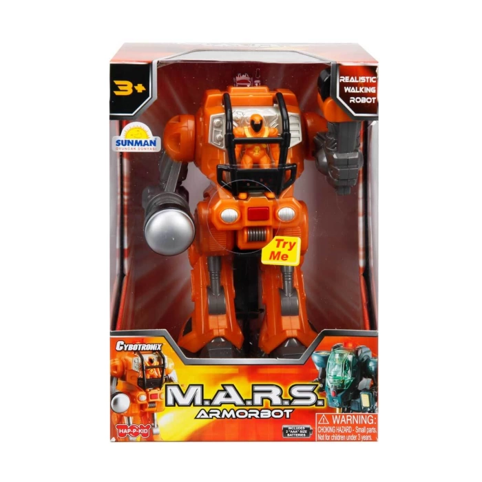 M.A.R.S Sesli ve Işıklı Zırhlı Robot - Turuncu