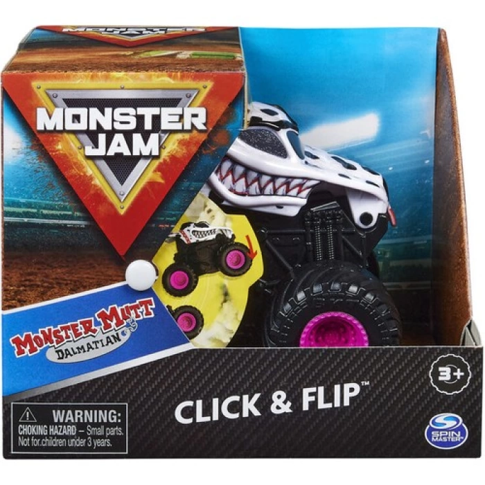 Monster Jam 1:43 Click & Flip Araçlar Monster Mutt Dalmatian