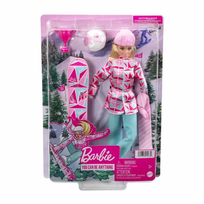 Barbie Snowboard Sporcusu Bebek HCN32