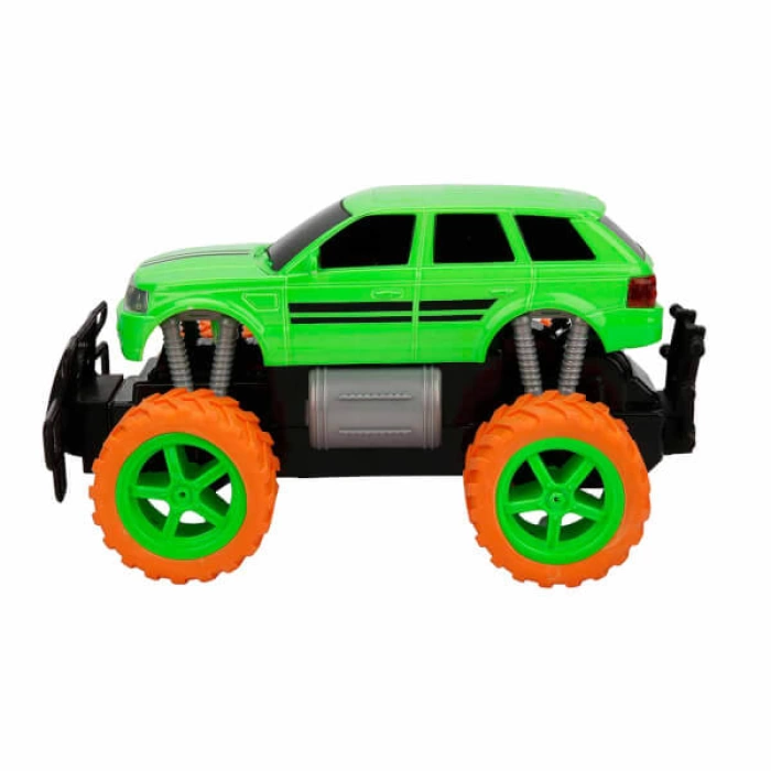 1:18 Uzaktan Kumandalı Neon Jumbo Weels USB Şarjlı Araba 26 cm. - Yeşil Jeep