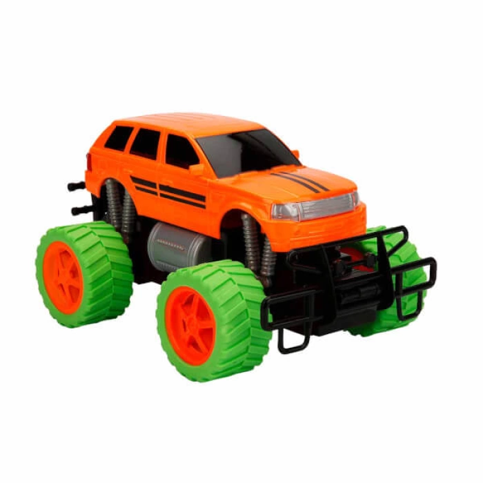 1:18 Uzaktan Kumandalı Neon Jumbo Weels USB Şarjlı Araba 26 cm. - Turuncu Jeep