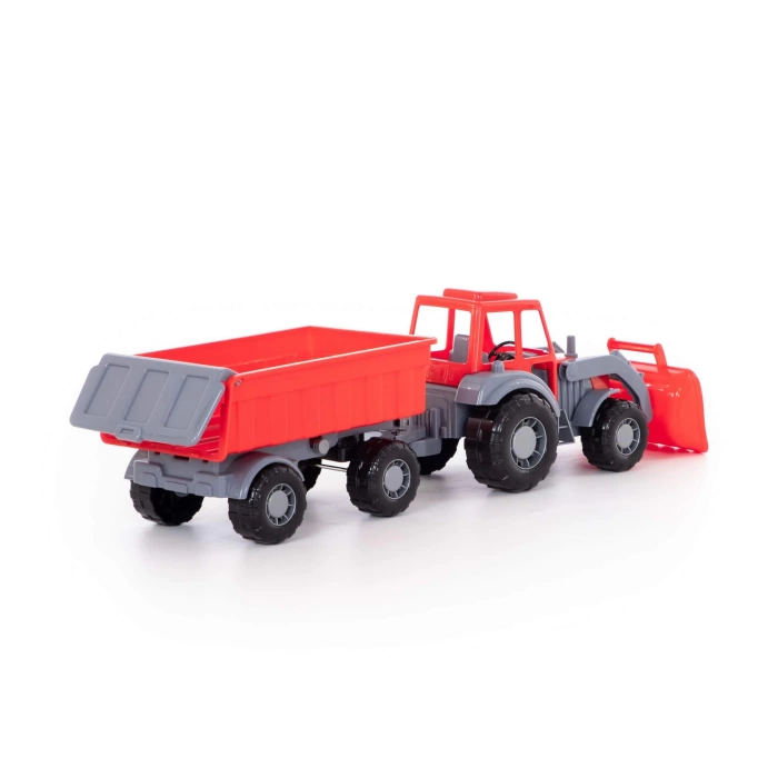 Römorklu ve Kepçeli Traktör - Kırmızı