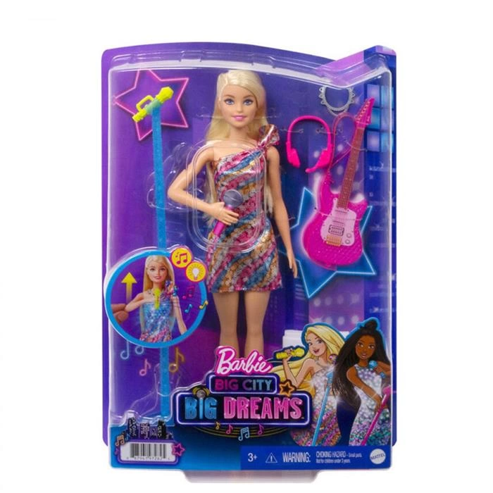 Barbie Büyük Hayaller Serisi Barbie Malibu Şarkıcı Bebek GYJ23