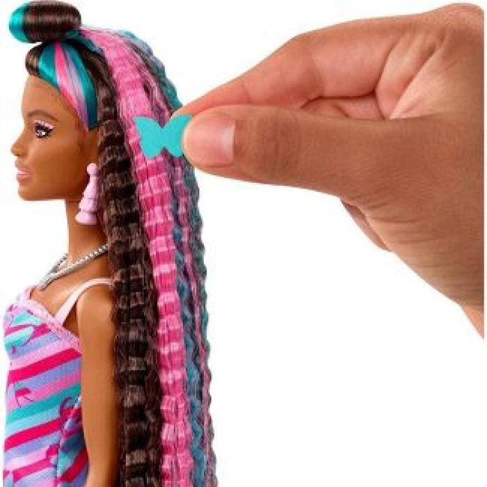 Barbie Upuzun Muhteşem Saçlı Bebekler HCM87 - Esmer-Kelebek