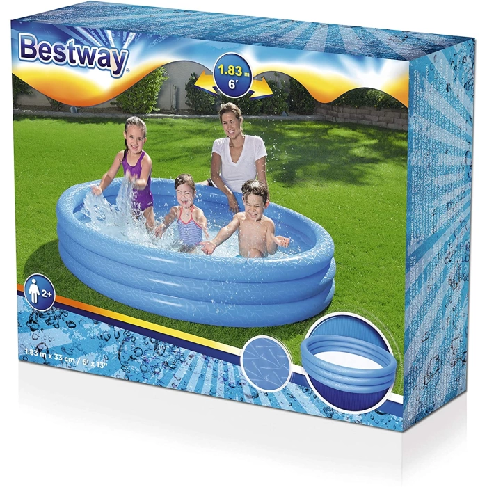 Bestway 183 x 33 cm 3 Bölmeli Jumbo Havuz - Mavi