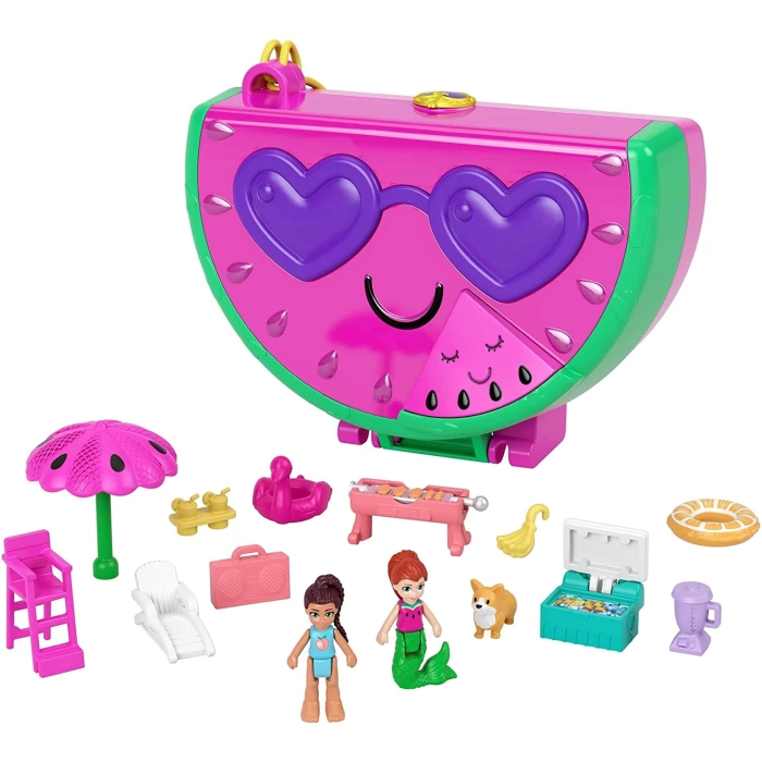 Polly Pocket ve Maceraları Micro Oyun Setleri Watermelon Pool Party-HCG19