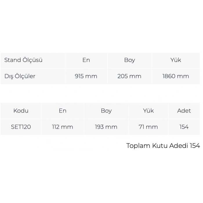 Çekmeceli Tek Yönlü Dolap TMD 120