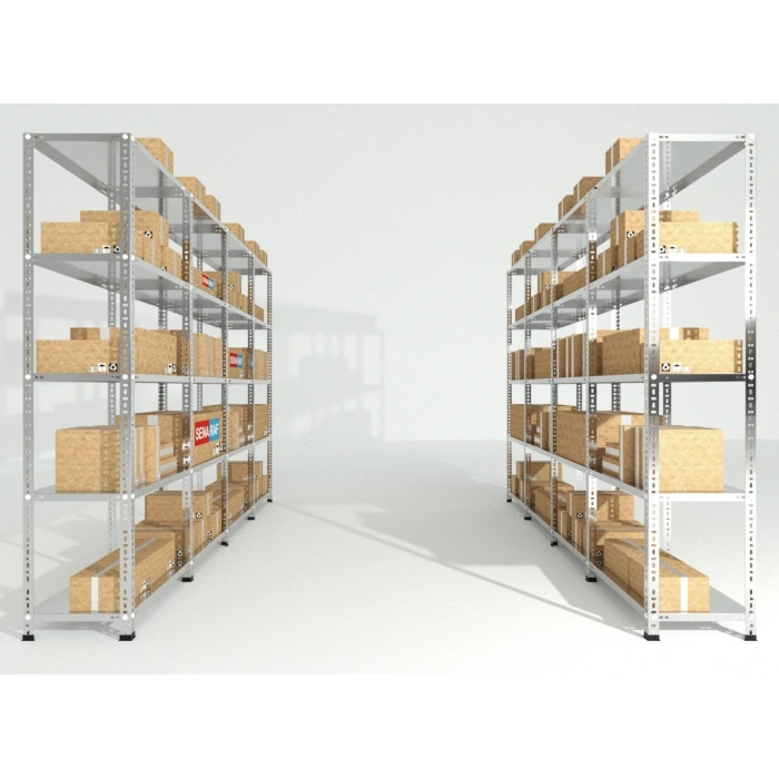 4 Katlı Galvaniz Çelik Raf H:175 cm