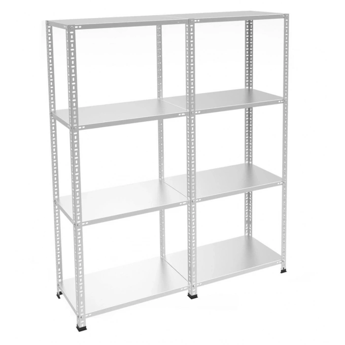 4 Katlı Duble Galvaniz Çelik Raf