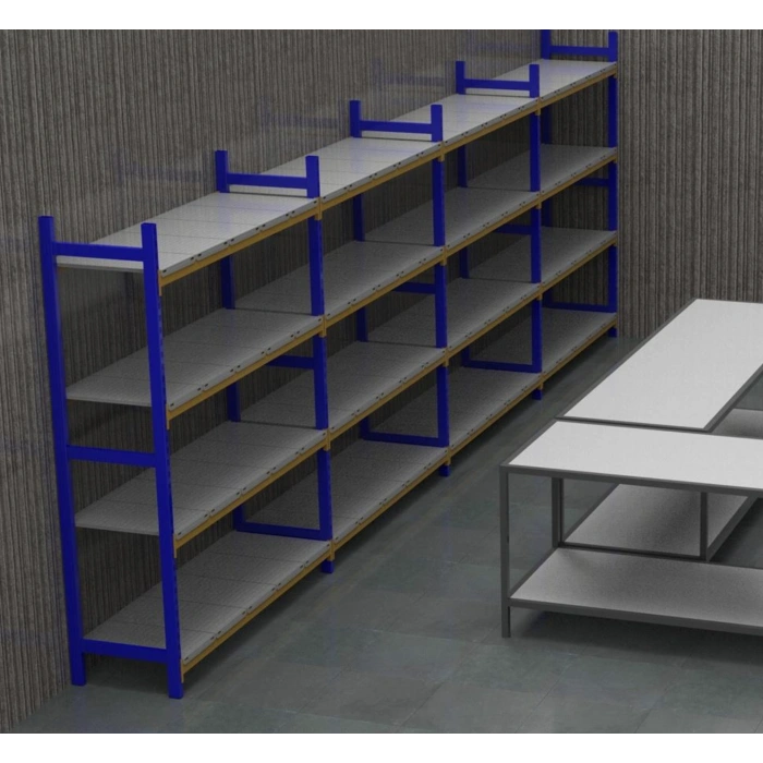 4 Katlı Depo Rafı - 300-350 Kg Taşıma Kapasiteli Hafif Rack Raf
