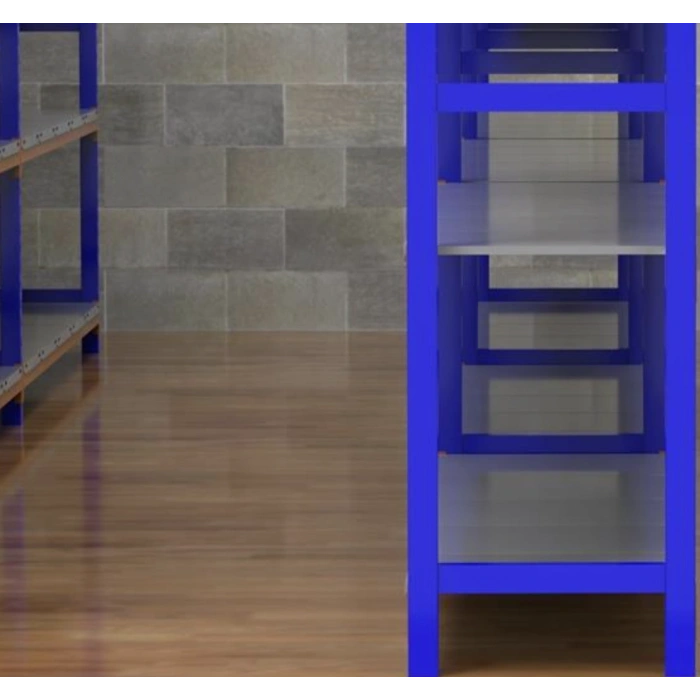 5 Katlı 3lü Depo Rafı - 300-350 Kg Taşıma Kapasiteli Hafif Rack Raf