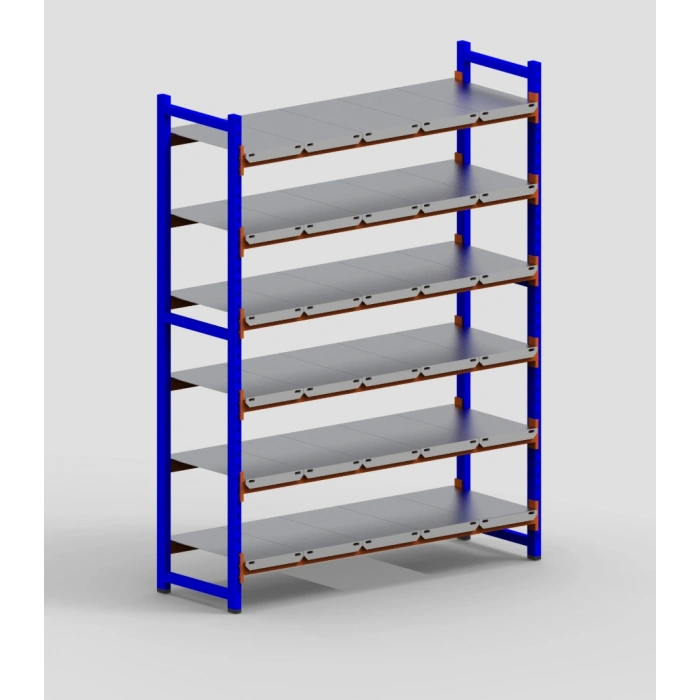 6 Katlı Depo Rafı - 300-350 Kg Taşıma Kapasiteli Hafif Rack Raf