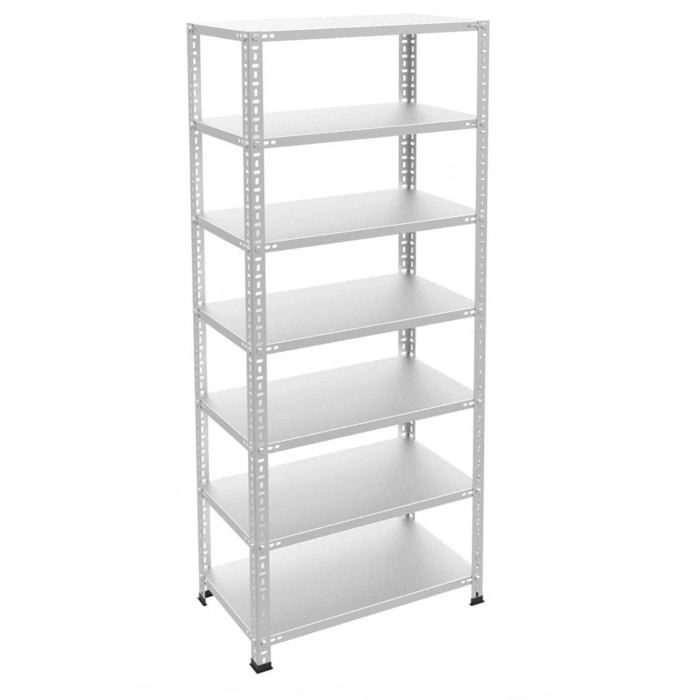 7 Katlı Galvaniz Çelik Raf - Depo, Arşiv, Kiler, Dosya, Market Rafı