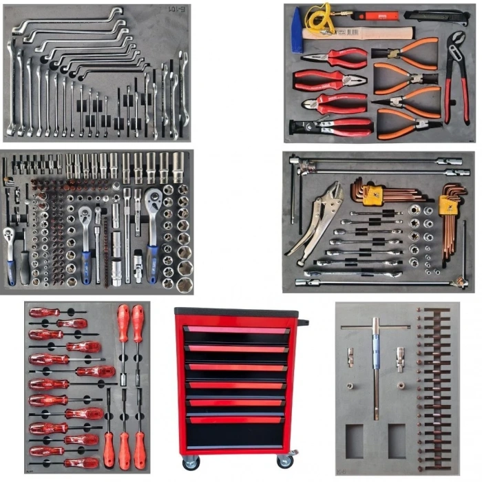 Akson 6 Çekmeceli 327 Parça Dolu Takım Arabası