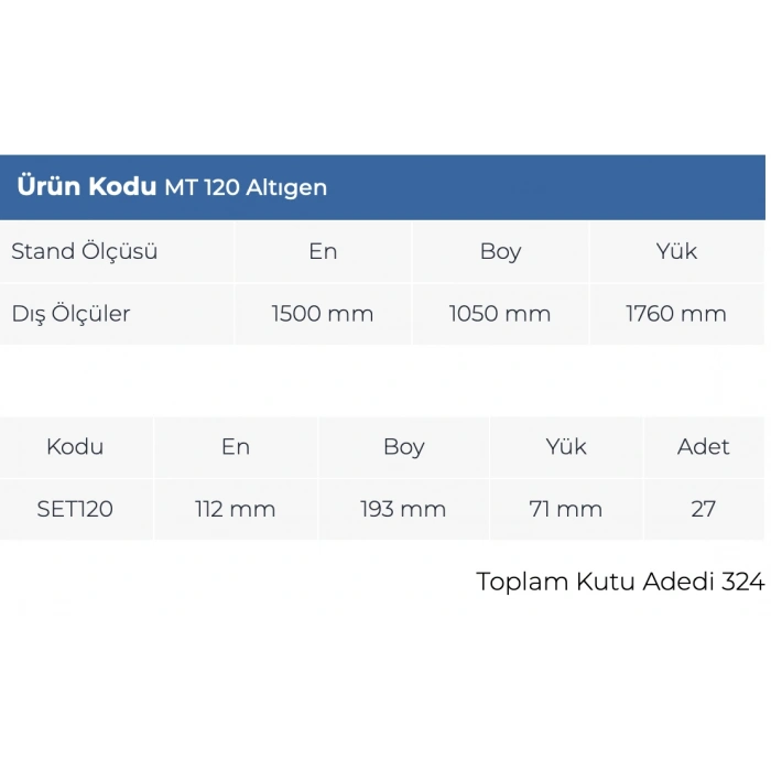 Çekmeceli Döner Metal Dolap MT 120 Altıgen