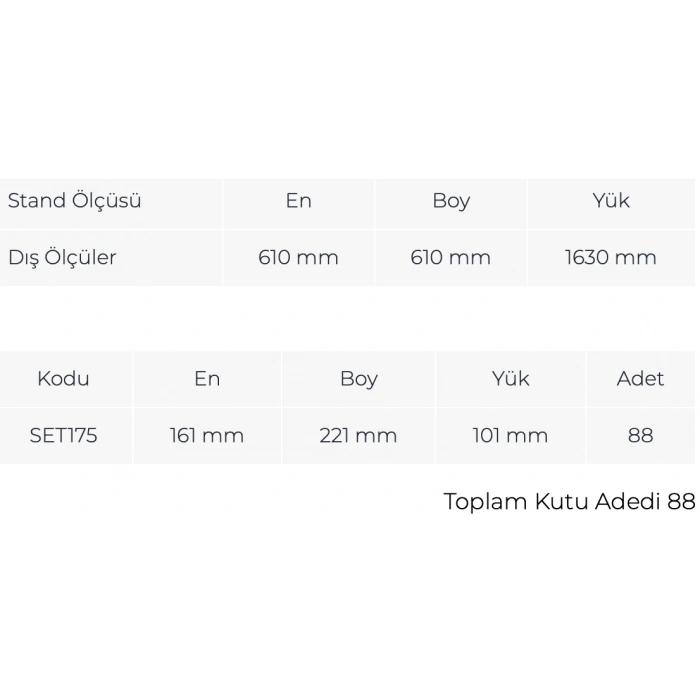 Çekmeceli Döner Metal Dolap MT 175-88