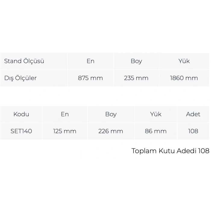 Çekmeceli Tek Yönlü Dolap TMD 140