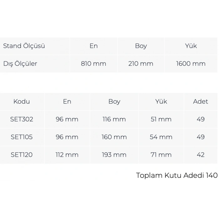 Çekmeceli Tek Yönlü Dolap TMD Super2