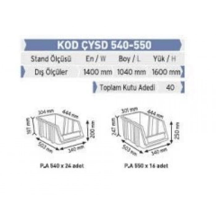 Metal Avadanlık Standı ÇYSD 540-550