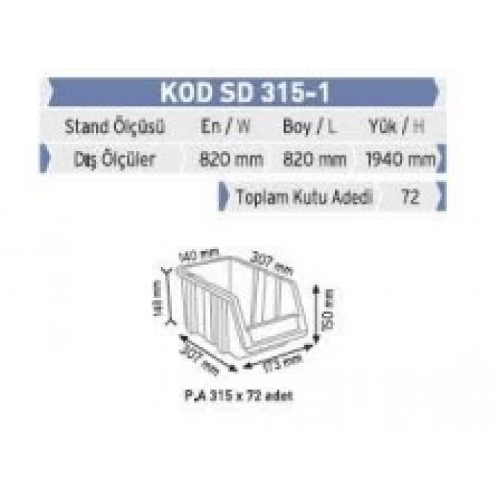 Metal Avadanlık Standı SD 315-1