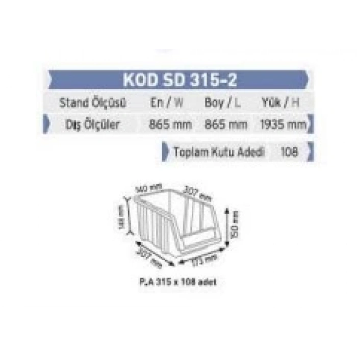 Metal Avadanlık Standı SD 315-2