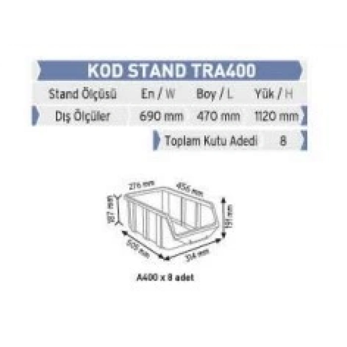 Metal Avadanlık Standı Stand TRA400