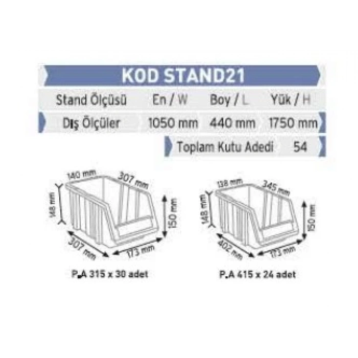 Metal Avadanlık Standı Stand21