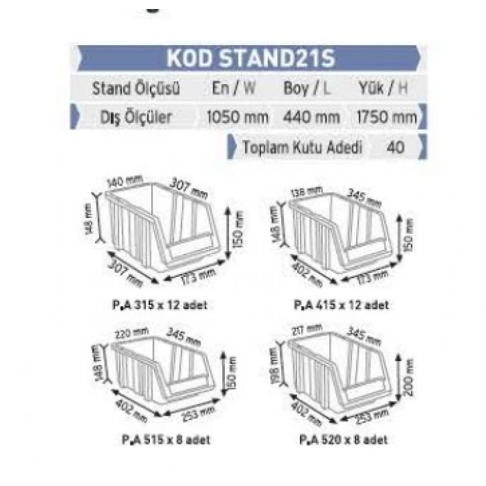 Metal Avadanlık Standı Stand21S