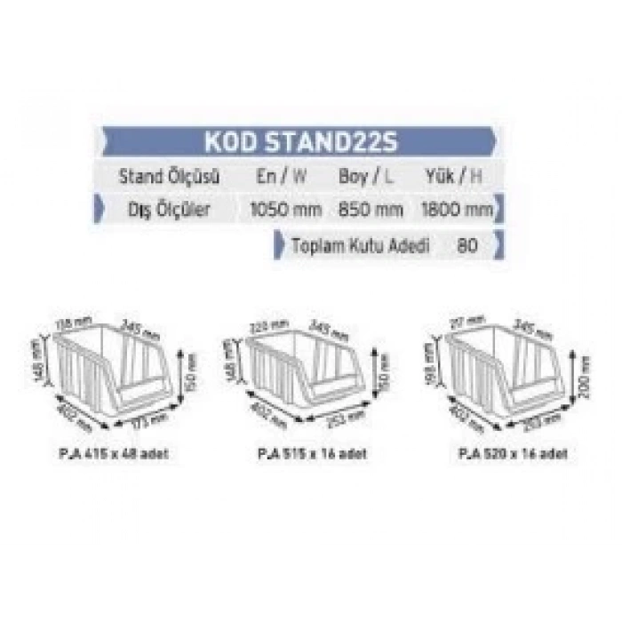 Metal Avadanlık Standı Stand22S