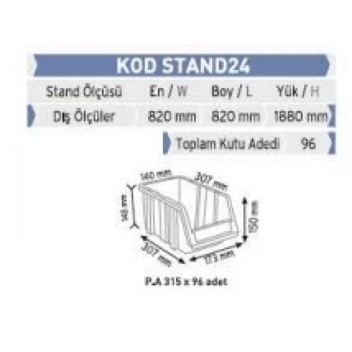 Metal Avadanlık Standı Stand24