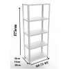 4 Katlı Galvaniz Çelik Raf H:175 cm