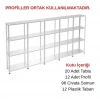 4 Katlı 5li Galvaniz Çelik Raf