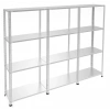 4 Katlı 3lü Galvaniz Çelik Raf
