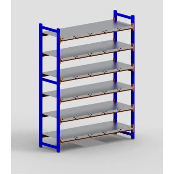 6 Katlı Depo Rafı - 300-350 Kg Taşıma Kapasiteli Hafif Rack Raf