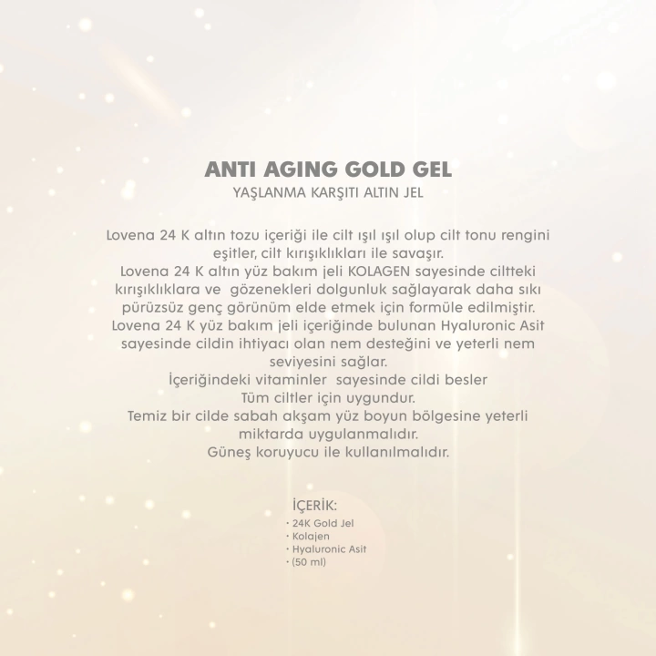 LOVENA DE PARİS - ANTI AGING GOLD GEL 50 ML