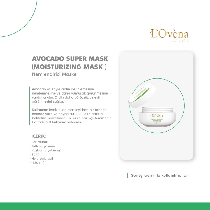 LOVENA DE PARİS - AVOCADO SUPER MASK 150 ML