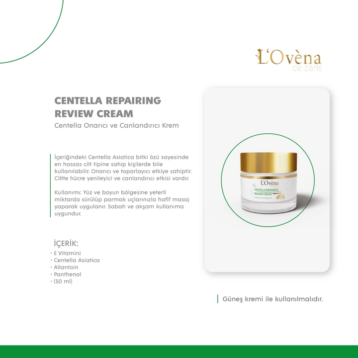 LOVENA DE PARİS - CENTELLA REPAIRING REWIEW CREAM - 50 ML