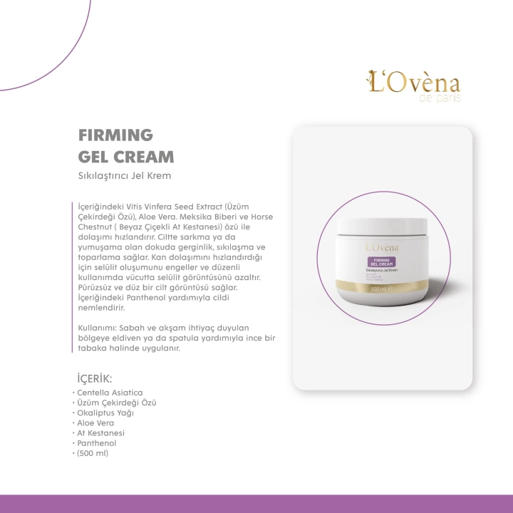 LOVENA DE PARİS - FIRMING GEL CREAM - 500 ML