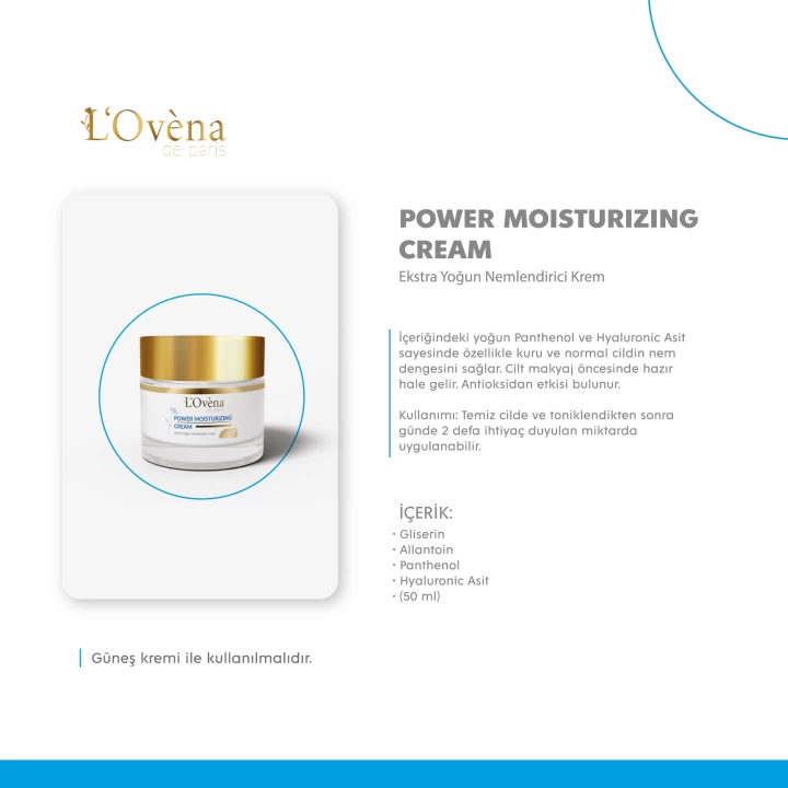 LOVENA DE PARİS - POWER MOISTURAZING CREAM - 50 ML