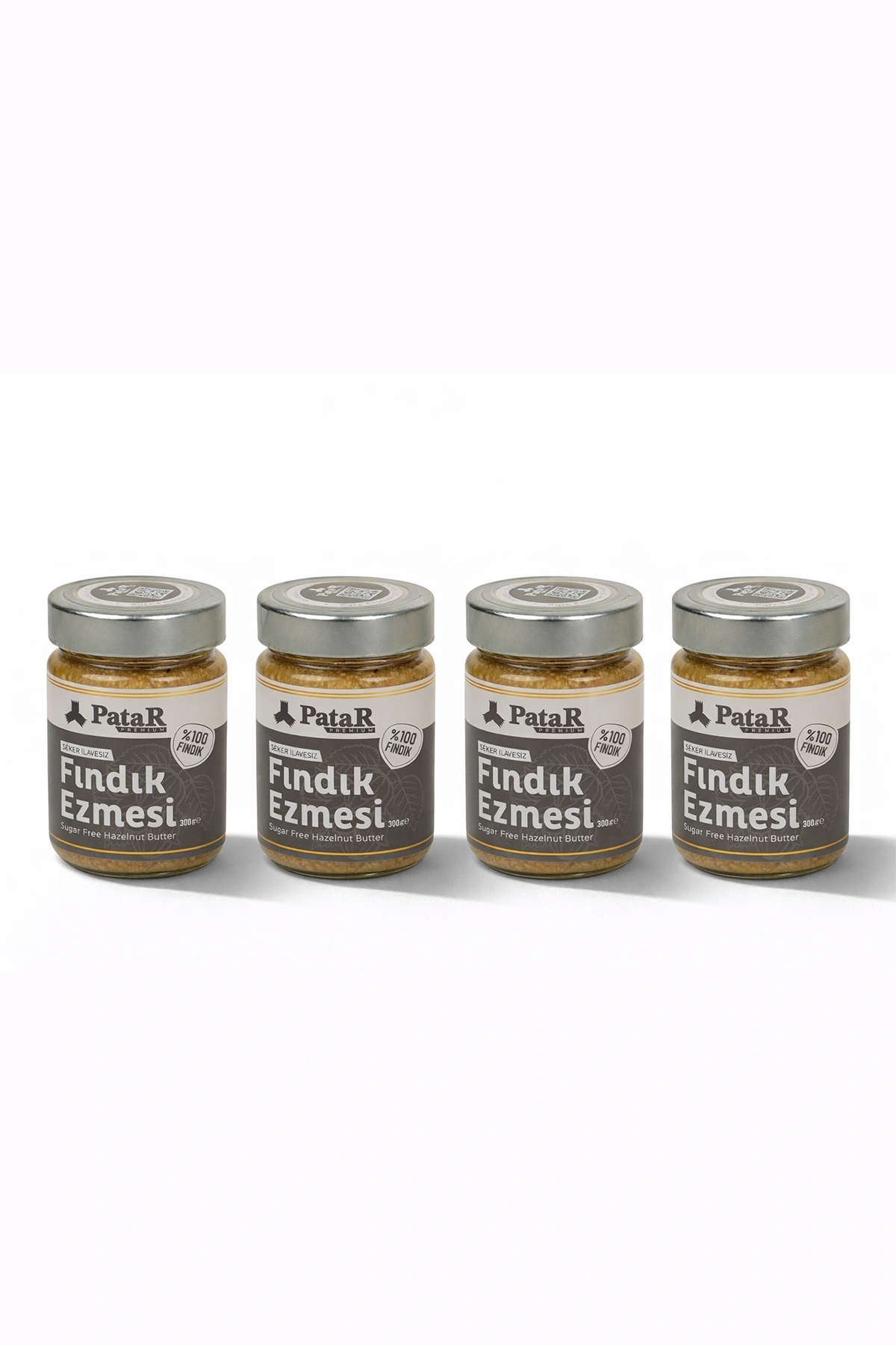 Patar Şekersiz Fındık Ezmesi 300 Gr x 4 Adet