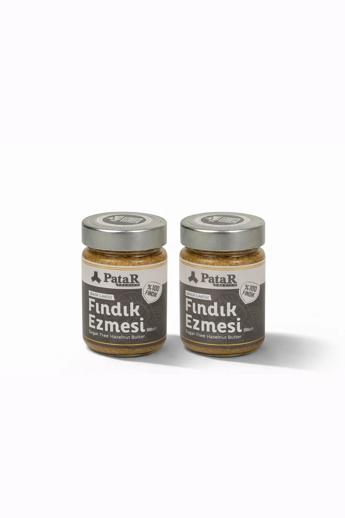 Patar Şekersiz Fındık Ezmesi 300 Gr x 2 Adet